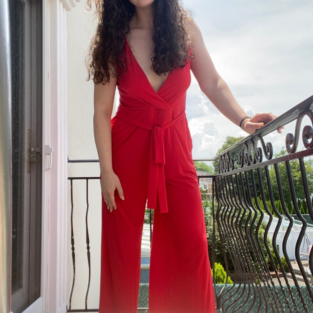Express Red Jumpsuit Size Lg